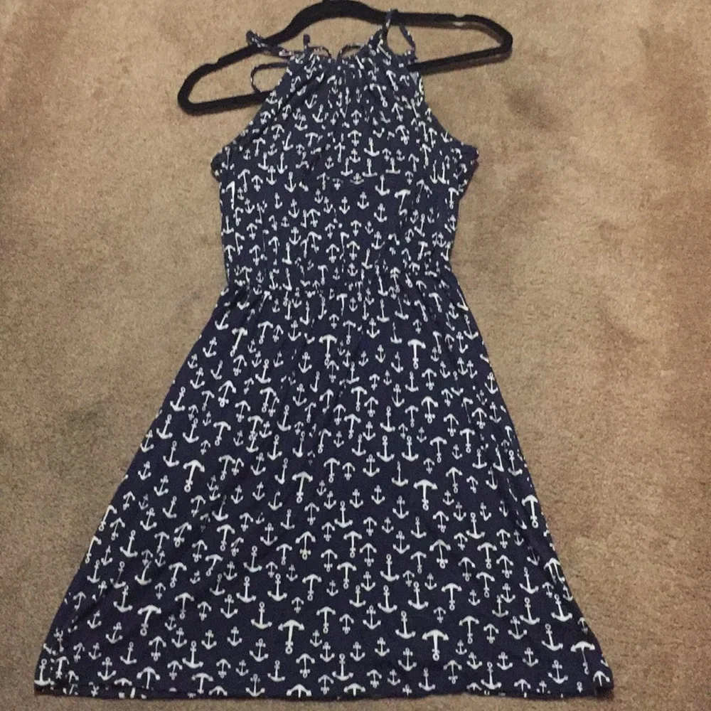 Old Navy Navy Blue Anchor Print Dress - Picture 3 of 6